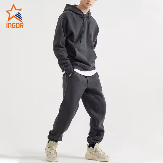 Ingor Sportswear Activewear Apparel Gym Running Wear Vente en gros Mode unisexe Haute qualité Femmes Marque privée Sweats à capuche de sport Jogging Survêtements Survêtement